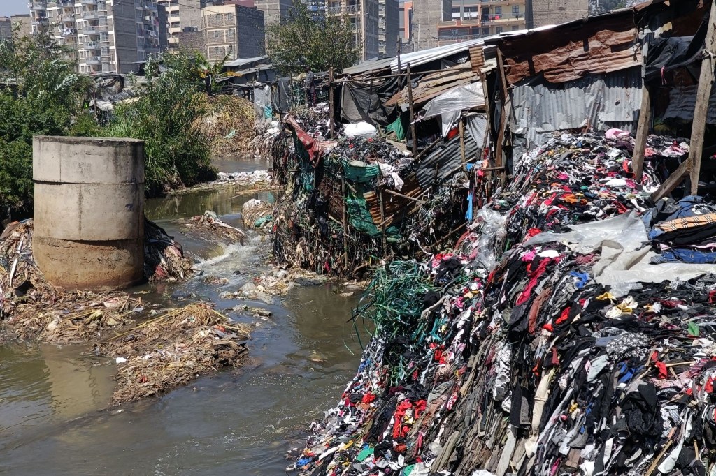 An image of clothing waste in Kenya - Can Farming Reduce Global Textile Waste?