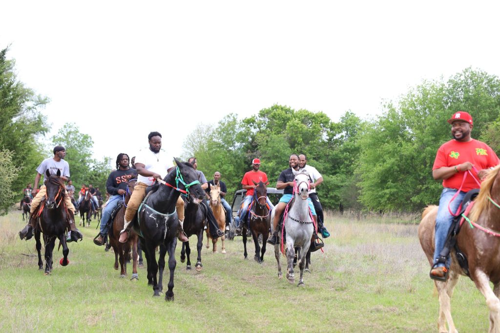 Holly Farm Trail Ride people on horse back